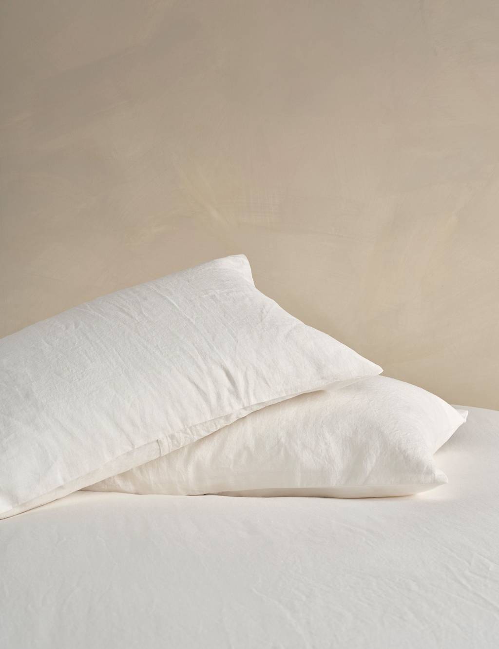 Bedfolk Pure Linen Washed Flat Sheet - Single (3 ft) - Soft White - Available at M&S