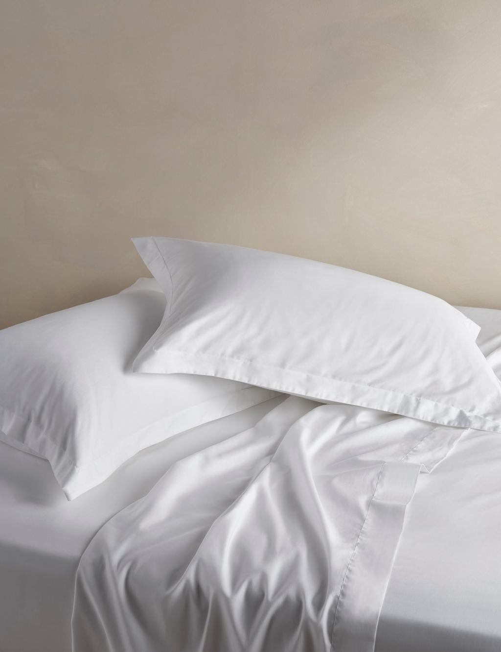 Bedfolk Pure Cotton 300 Thread Count Fitted Sheet White