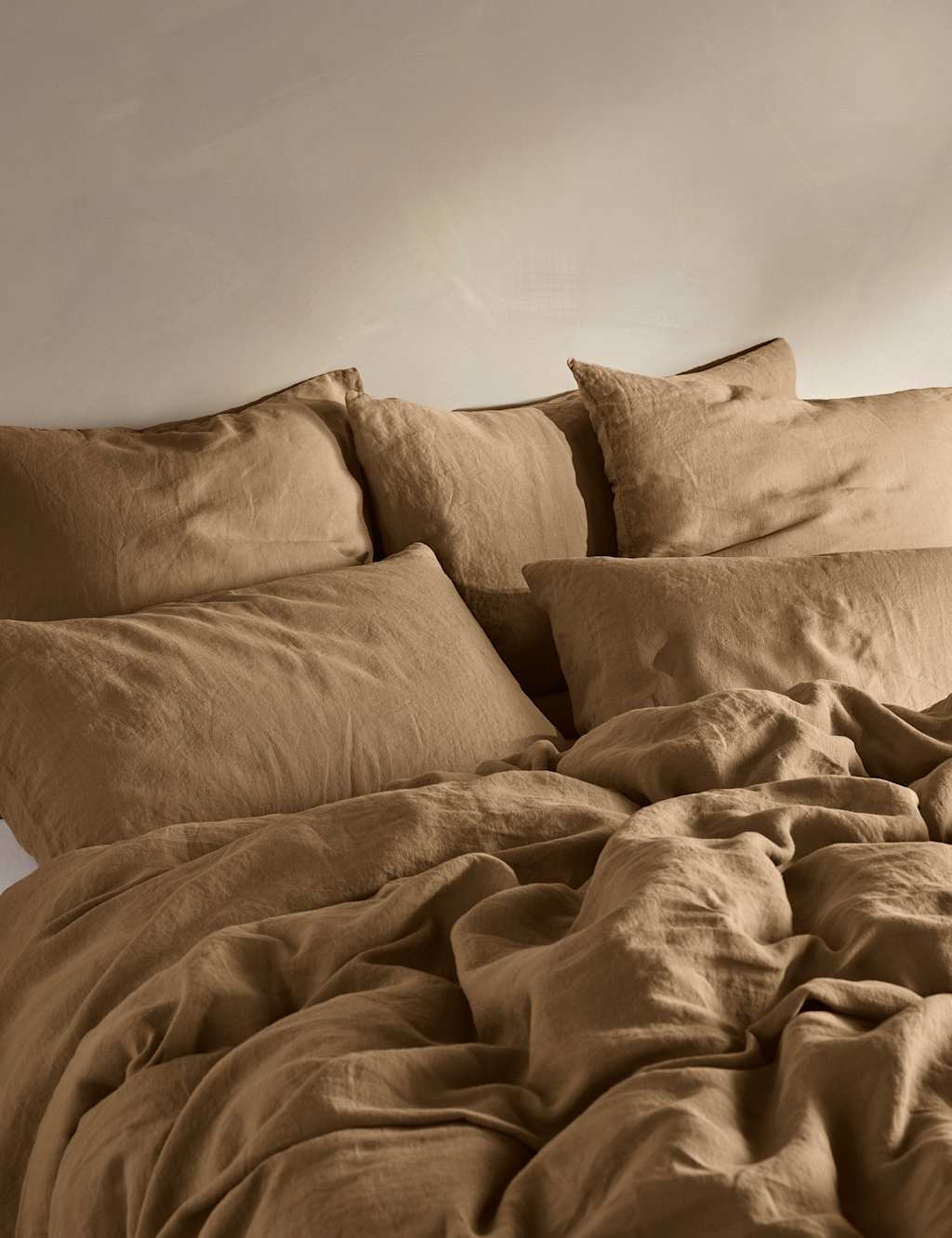 Bedfolk Pure Linen Washed Duvet Cover - Super King Size (6 ft) - Bronze - Available at M&S