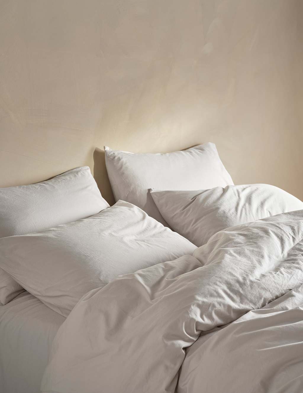 Bedfolk Pure Cotton Washed Duvet Cover Beige
