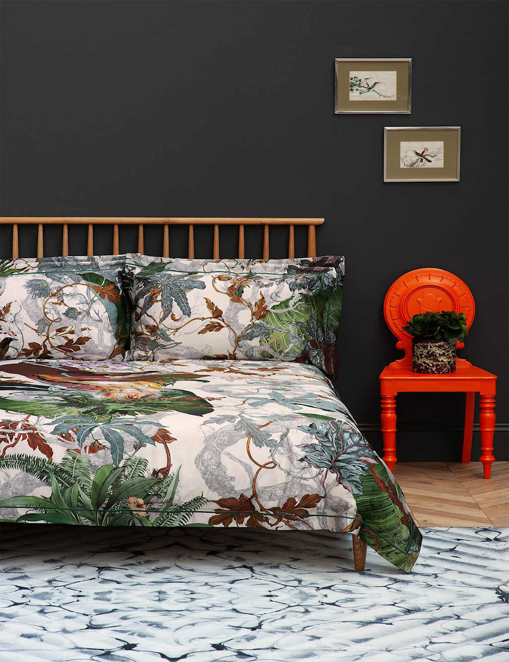 Timorous Beasties Pure Cotton Papua Paradise Bedding Set Green Mix