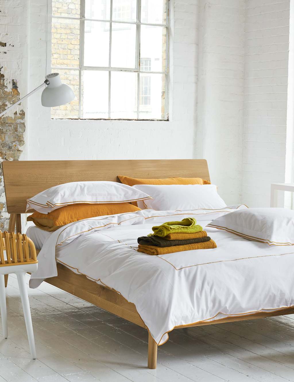 Designers Guild 2 Pack Pure Cotton Astor Pillowcases - Yellow Mix - Available at M&S