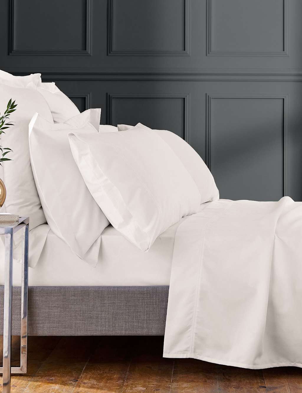 Bedeck Of Belfast Egyptian Cotton 1000 Thread Count Flat Sheet - King Size (5 ft) - Light Cream - Available at M&S