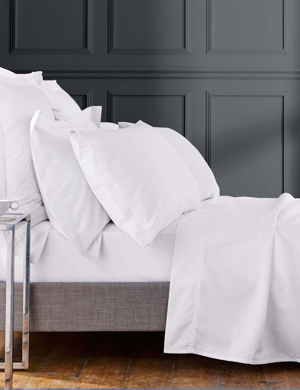 Bedeck Of Belfast Egyptian Cotton 1000 Thread Count Flat Sheet - King Size (5 ft) - White - Available at M&S