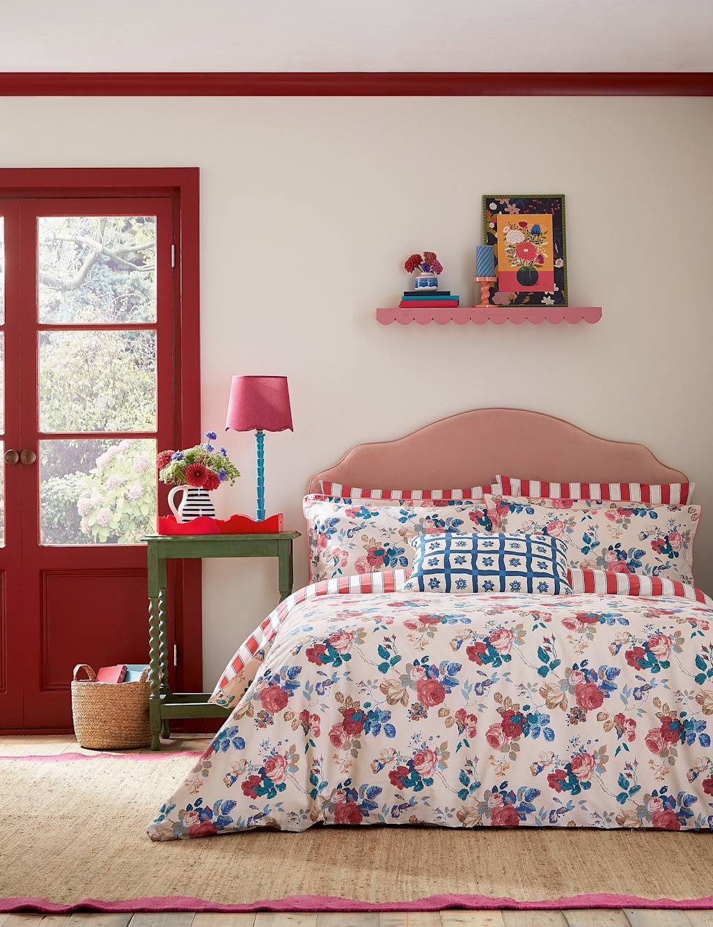Land & Shore Pure Cotton Alec Bedding Set - Super King Size (6 ft) - Multi - Available at M&S