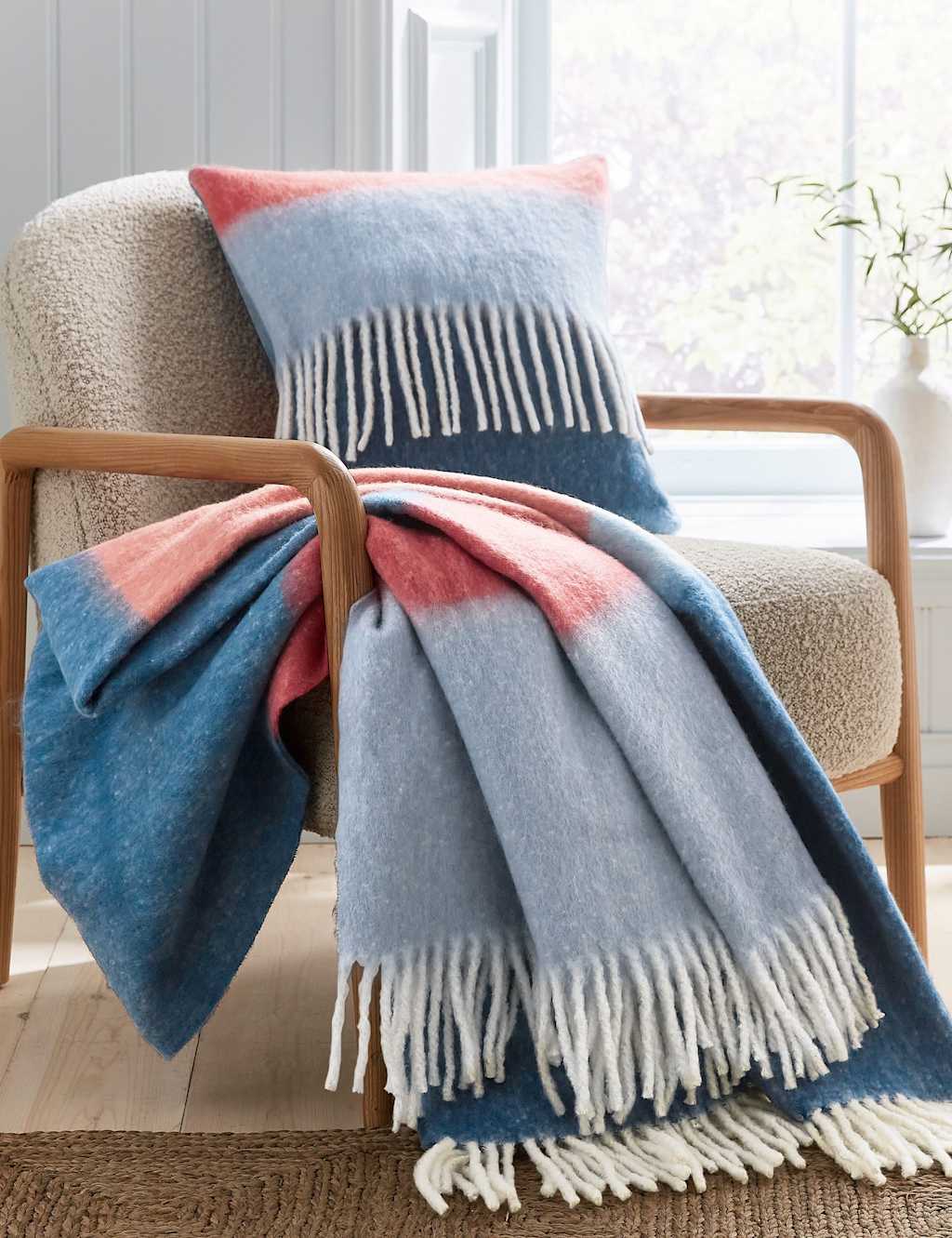 Land & Shore Landscape Throw - Extra Large - Blue Mix - Available at M&S