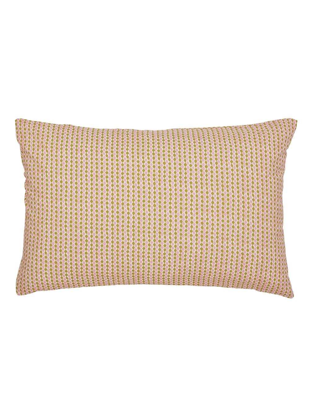 Land & Shore Standard pillowcase pairs featuring a striking geometric pattern in a punchy colour palette. - Pink Mix - Available at M&S