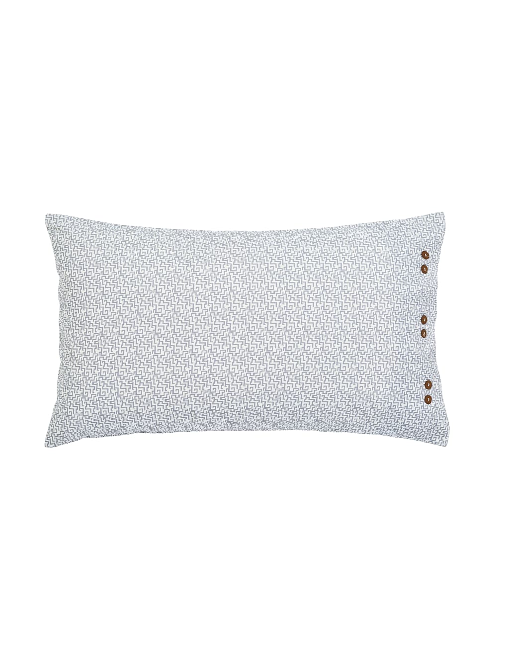Bedeck Of Belfast 2 Pack Pure Cotton Geometric Pillowcases - Grey - Available at M&S