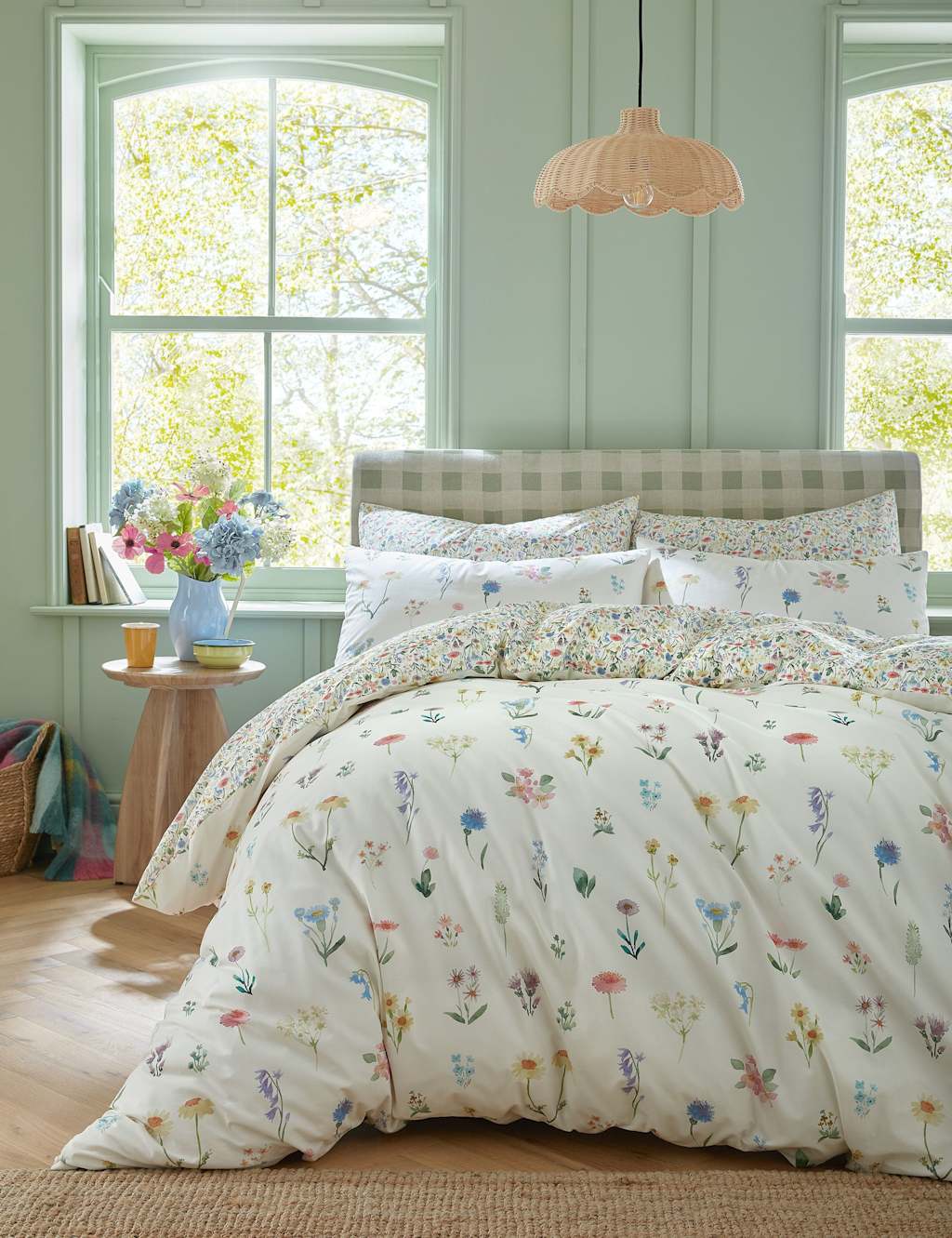 Bluebellgray Pure Cotton Woodbridge Bedding Set - Single (3 ft) - Multi - Available at M&S