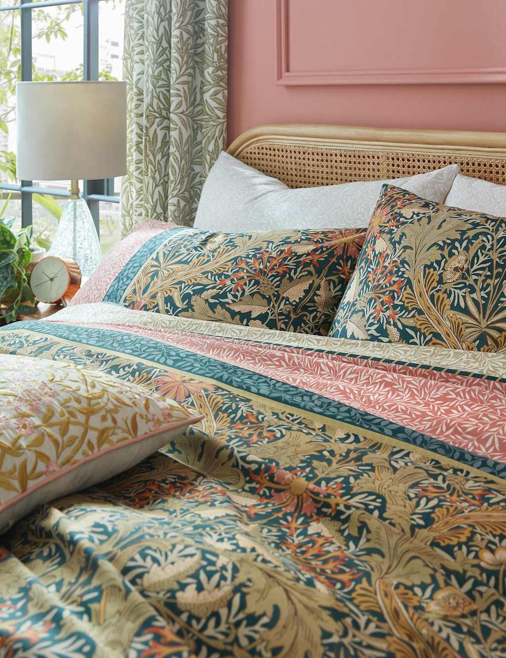 William Morris At Home 2 Pack Pure Cotton Sateen Oxford Pillowcases - Multi - Available at M&S