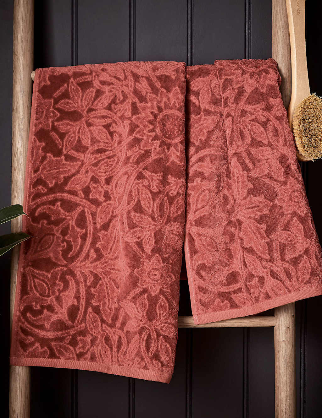 Morris & Co Unisex Cotton Rich St James Jacquard Towel - Bath Sheet - Red Mix - Available at M&S