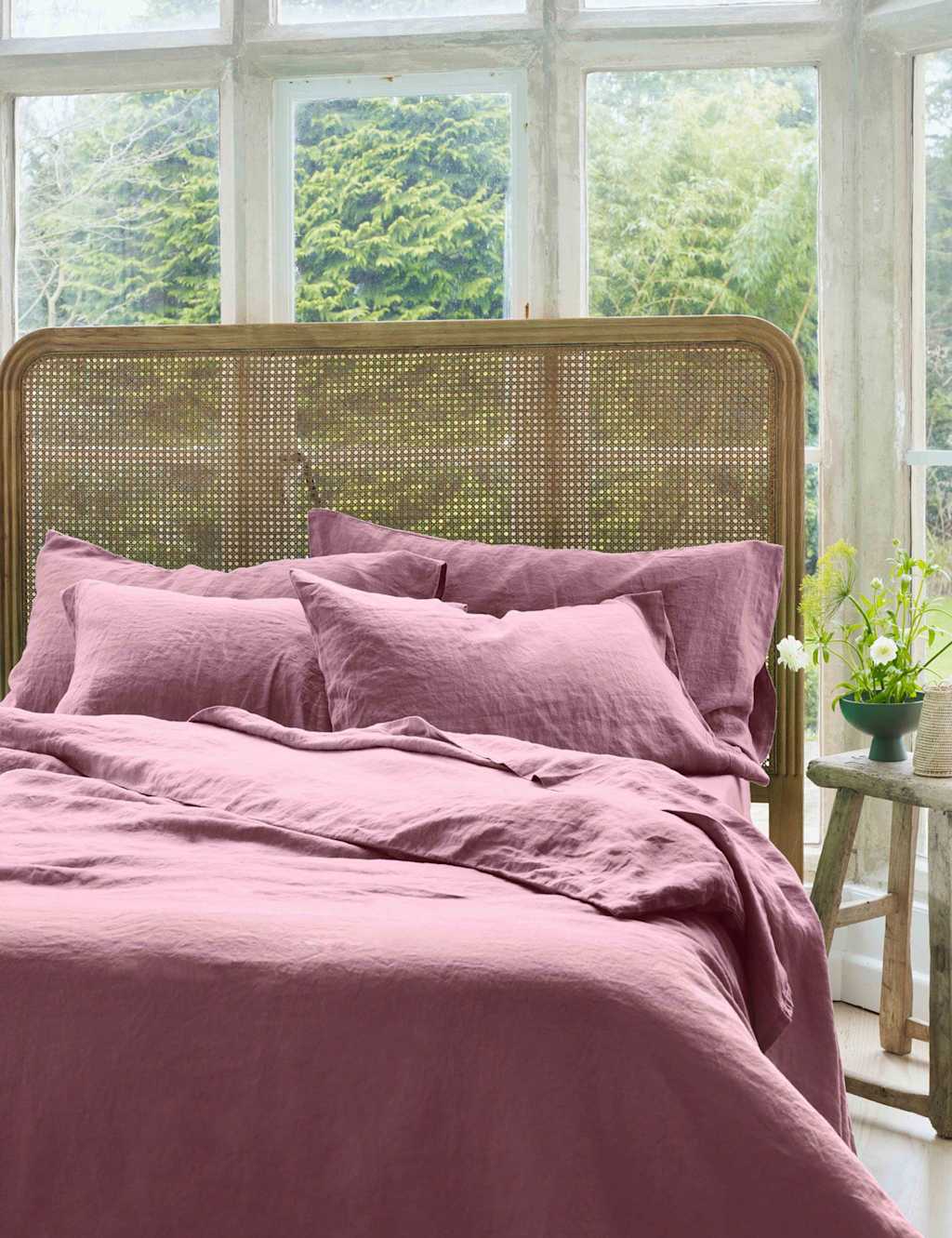 Piglet In Bed Linen Rich Duvet Cover - Super King Size (6 ft) - Pink - Available at M&S