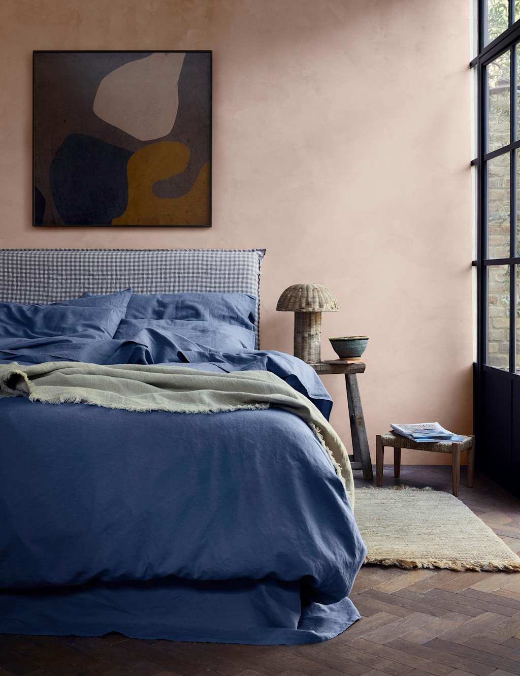 Piglet In Bed Linen Rich Duvet Cover - King Size (5 ft) - Blue - Available at M&S