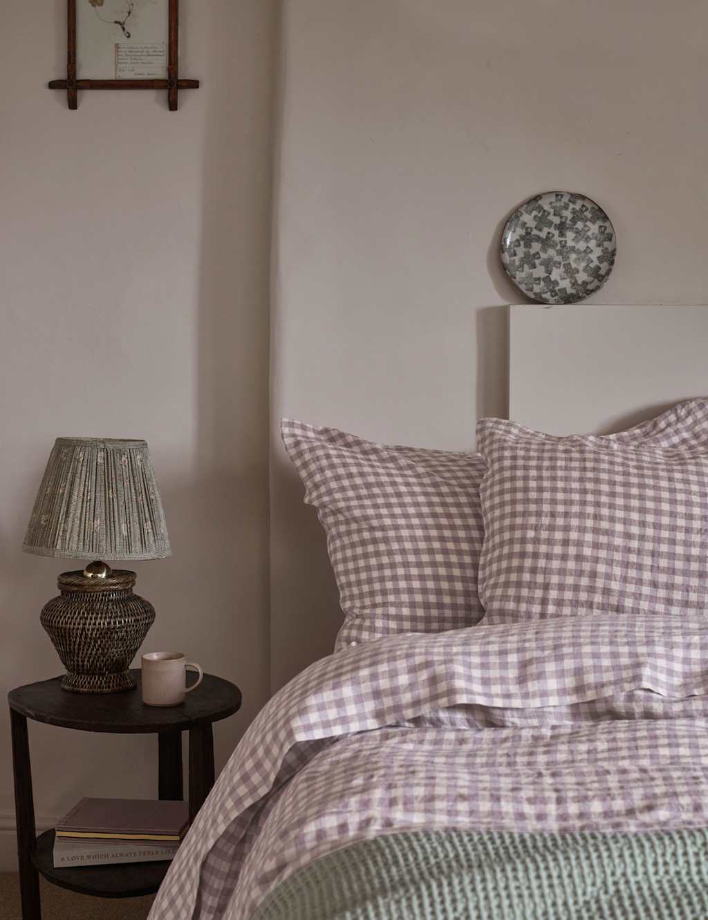 Piglet In Bed Linen Rich Gingham Duvet Cover - Super King Size (6 ft) - Light Pink Mix - Available at M&S