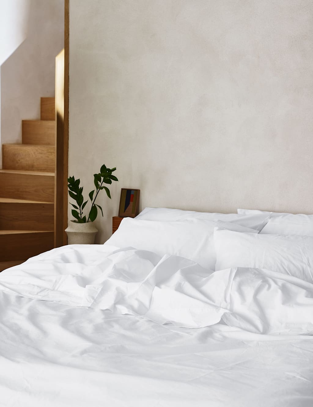 Piglet In Bed Washed Cotton Percale Duvet Cover - Single (3 ft) - White - Available at M&S