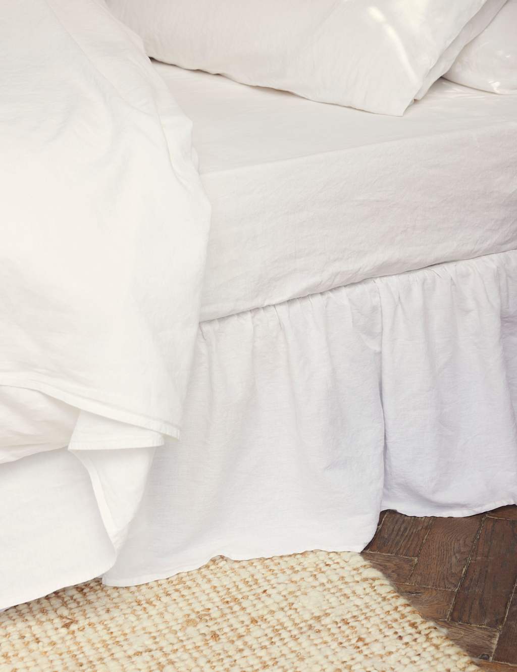 Piglet In Bed Linen Rich Valance Sheet - Single (3 ft) - White - Available at M&S