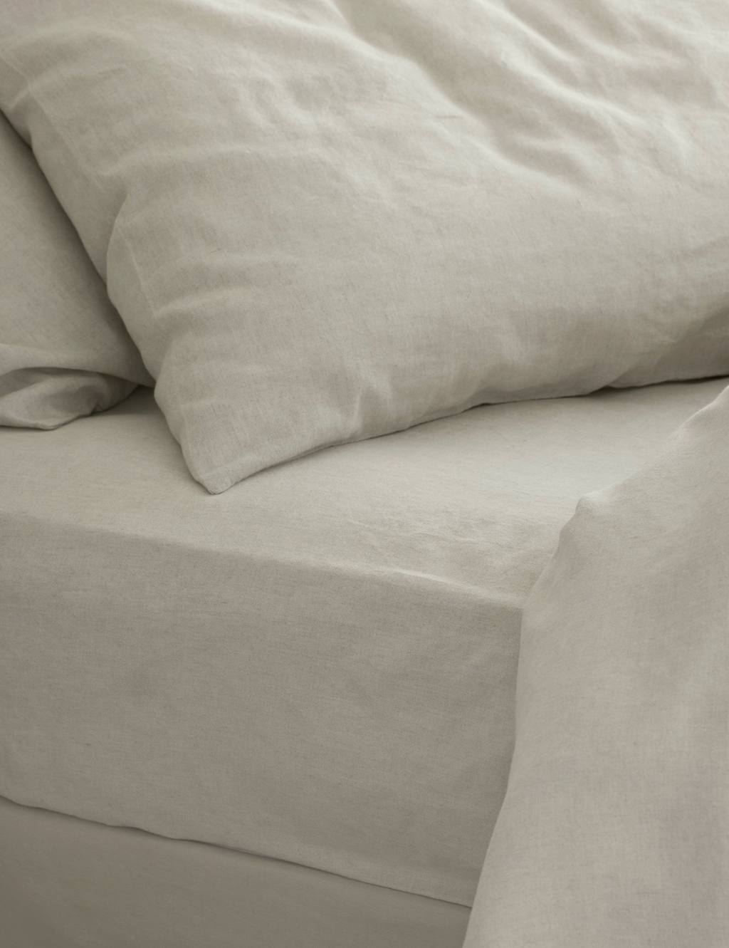Piglet In Bed Linen Rich Fitted Sheet - Double (4 ft 6) - Oatmeal - Available at M&S