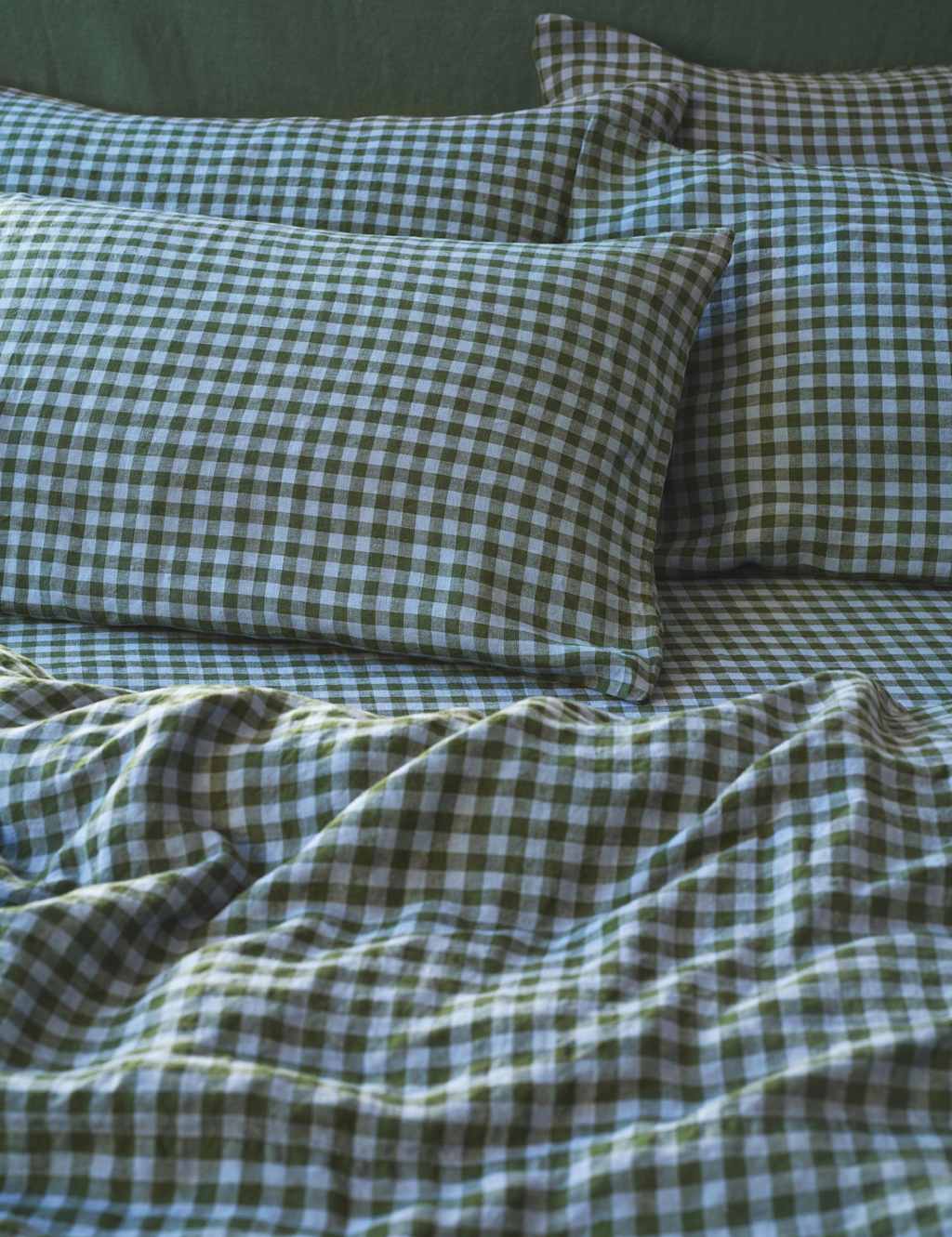 Piglet In Bed Linen Rich Gingham Pillowcase Set - Blue Mix - Available at M&S