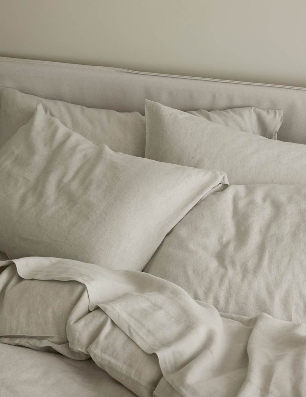 Piglet In Bed Pure Linen Pillowcase Set - Oatmeal - Available at M&S