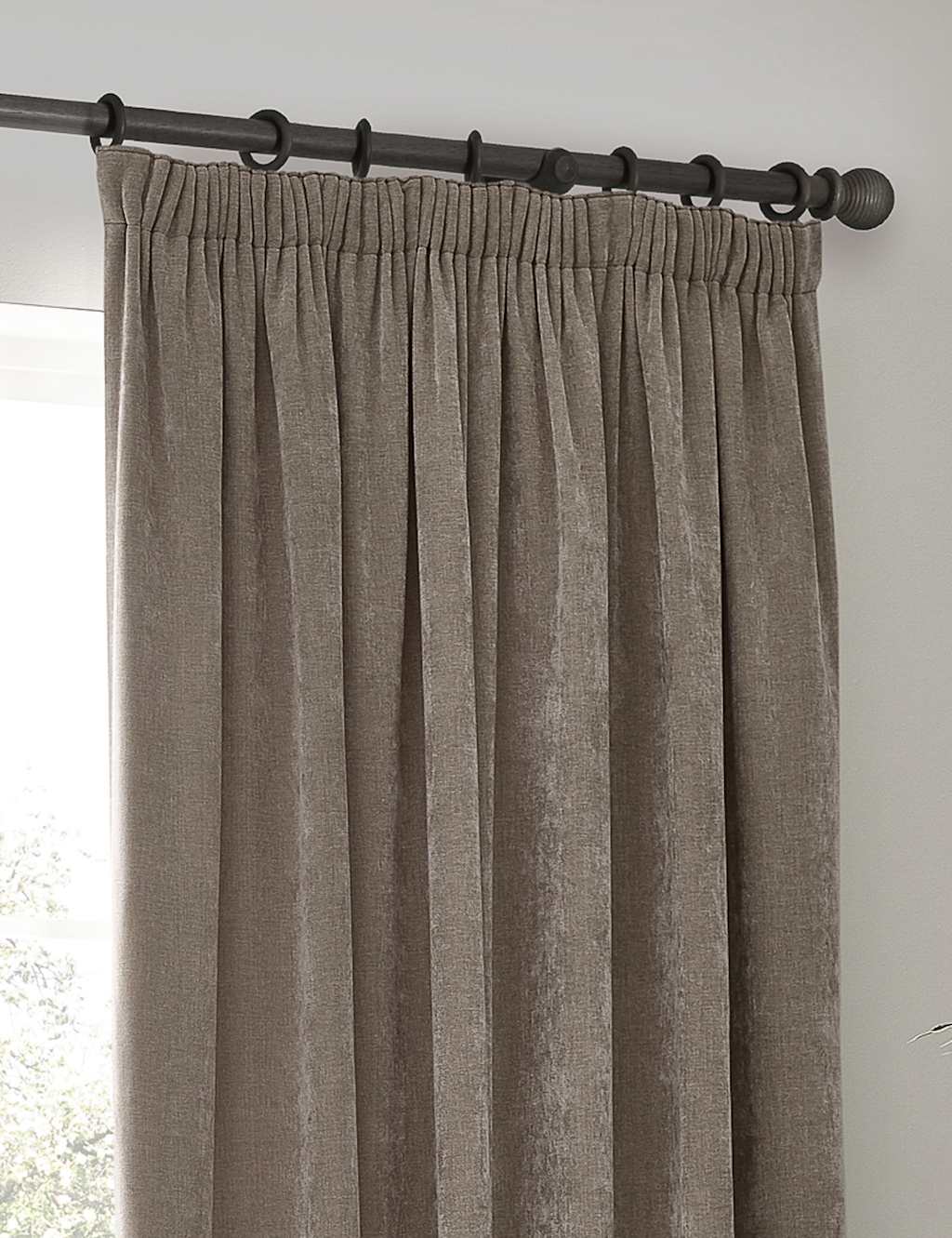 Yard Chenille Blackout Pencil Pleat Curtains - W168cm, Drop 137cm - Natural - Available at M&S
