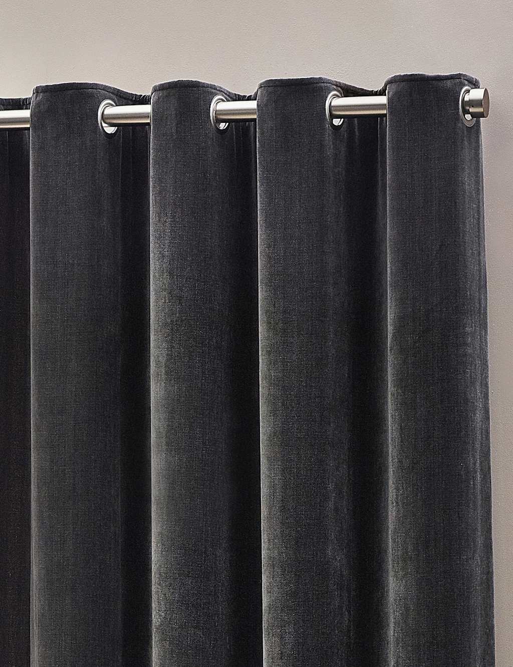 Yard Chenille Blackout Pencil Pleat Curtains - W218cm, Drop 137cm - Charcoal - Available at M&S