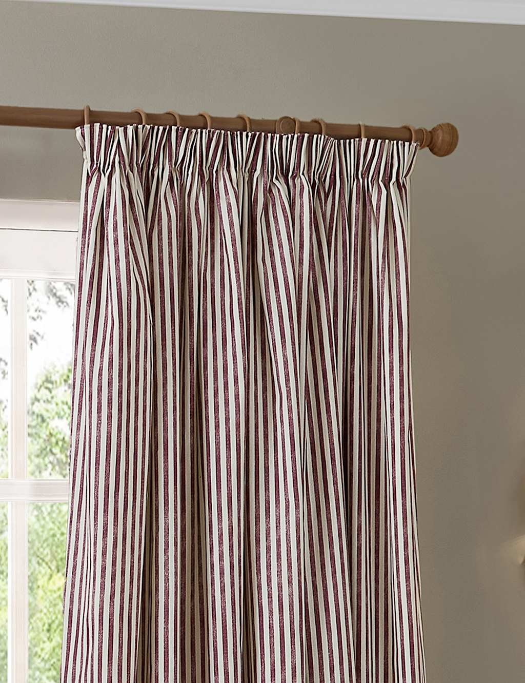 Yard Hebden Blackout Pencil Pleat Curtains - W117cm, Drop 137cm - Red Mix - Available at M&S