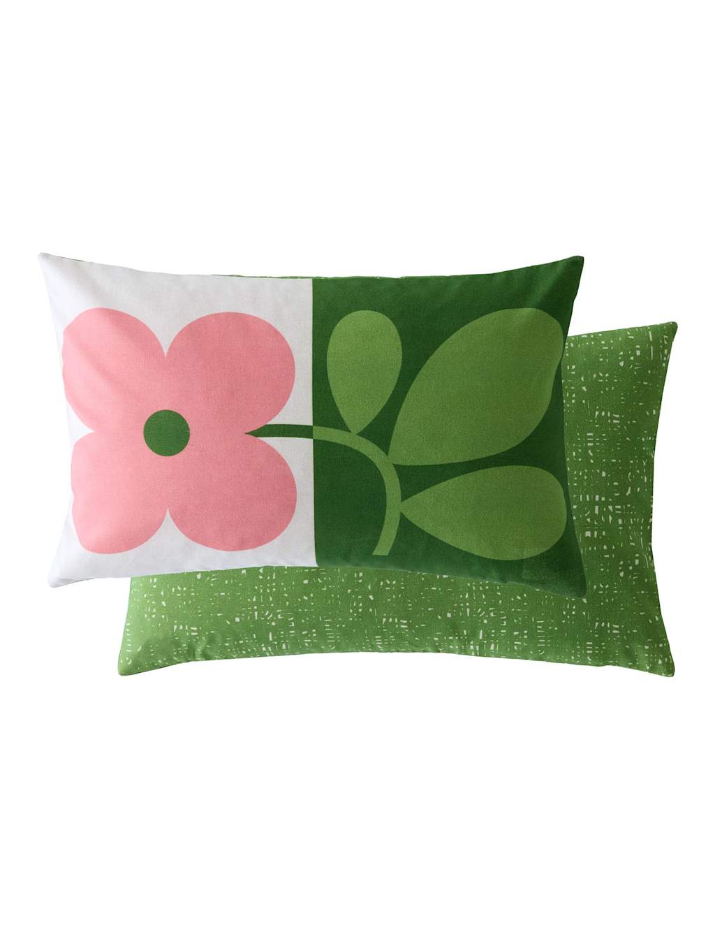 Orla Kiely Floret Cotton Rich Cushion with Linen - Pink Mix - Available at M&S