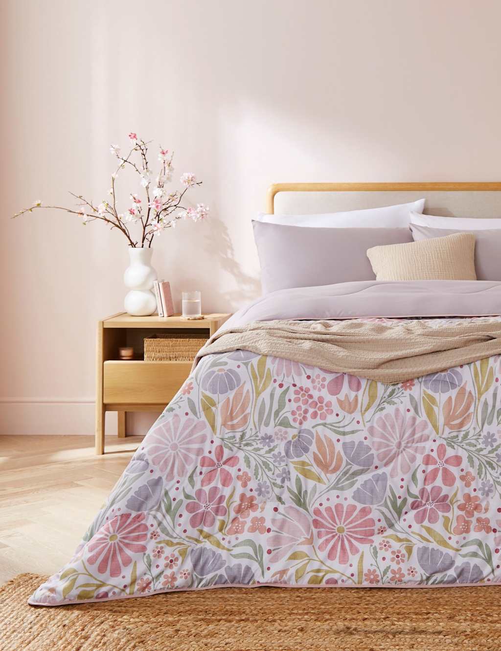 Nightlark Wildflower Coverless Duvet & Pillowcase - Double (4 ft 6) - Multi - Available at M&S