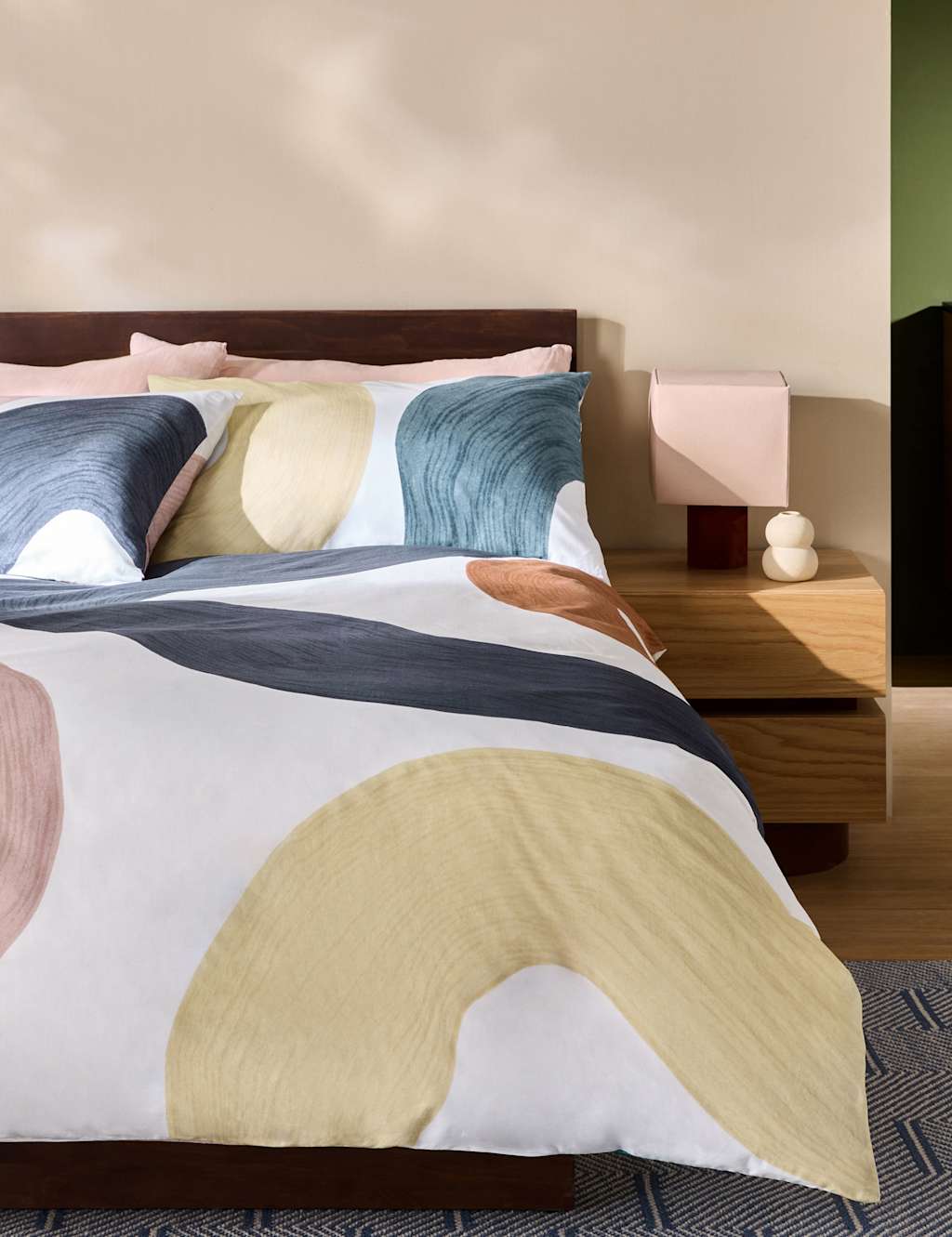 Made Pure Cotton Rala Bedding Set - Super King Size (6 ft) - Multi - Available at M&S