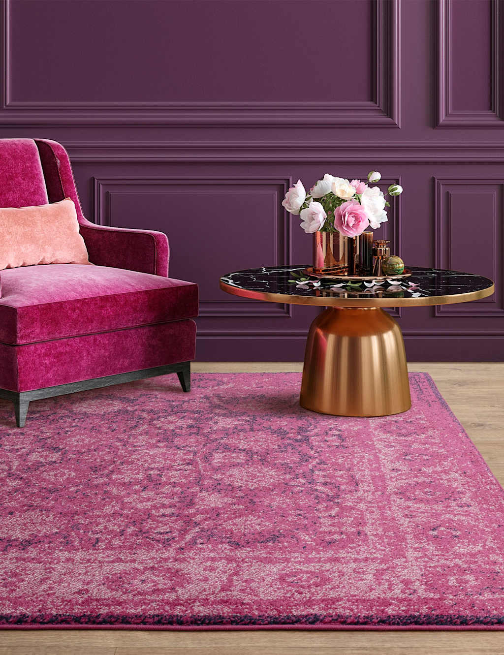 Asiatic Muse Heritage Woven Rug - Small - Purple Mix - Available at M&S