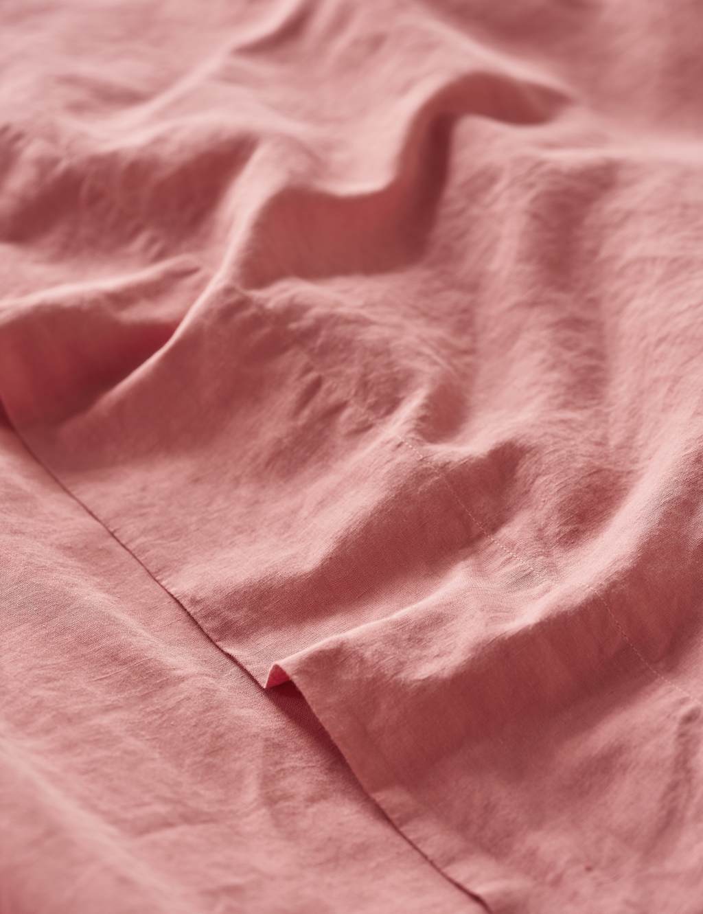Piglet In Bed Linen Rich Plain Flat Sheet - King Size (5 ft) - Pink - Available at M&S