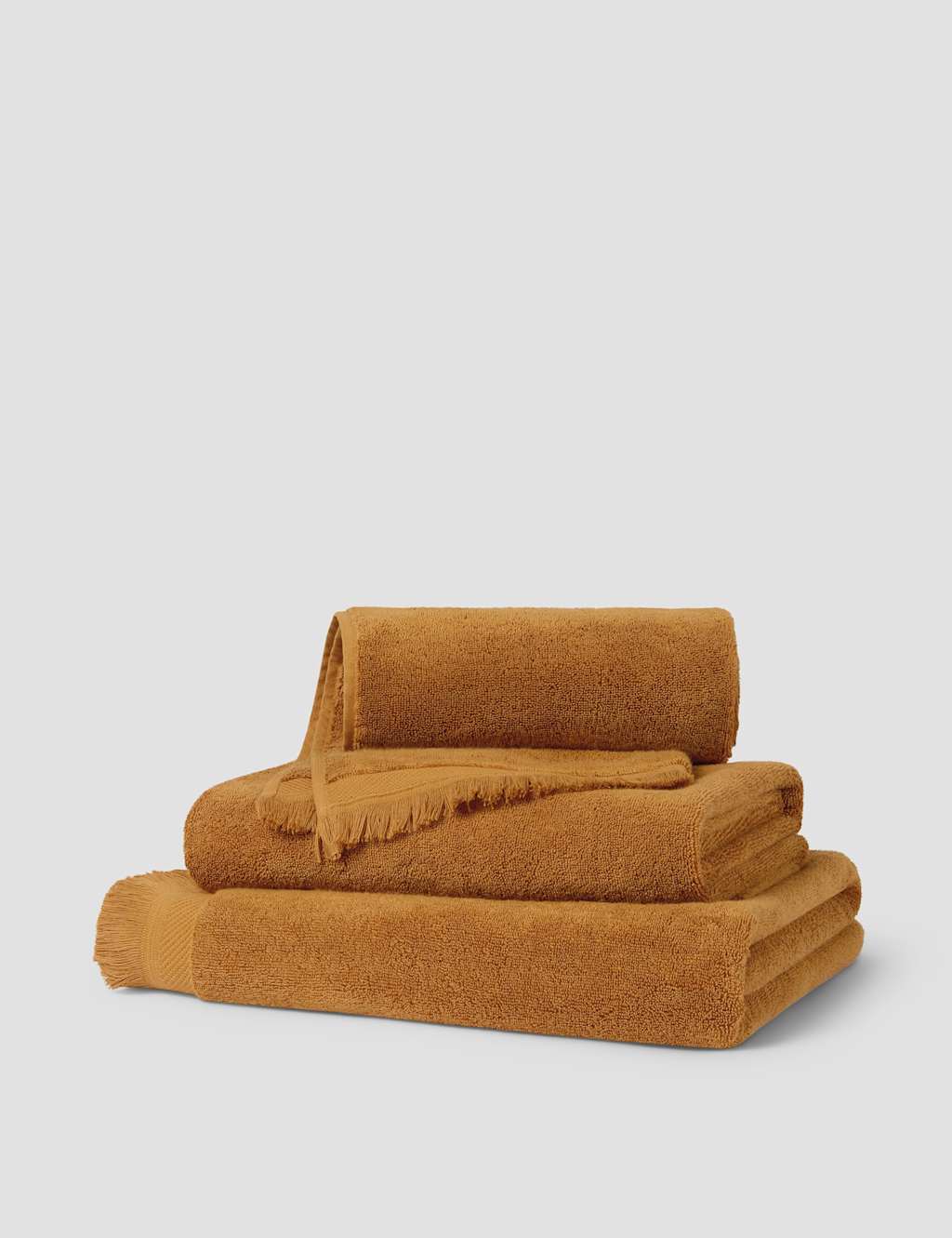 Piglet In Bed Pure Cotton Fringed Towel - Bath Sheet - Tan - Available at M&S