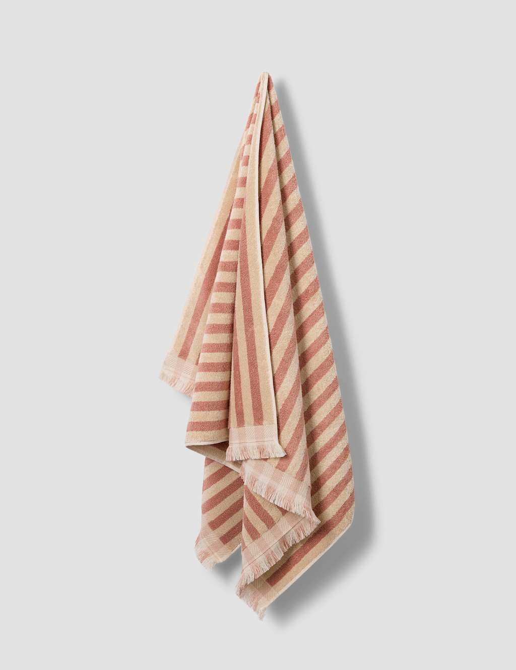 Piglet In Bed Pure Cotton Striped Towel - Bath Sheet - Pink Mix - Available at M&S
