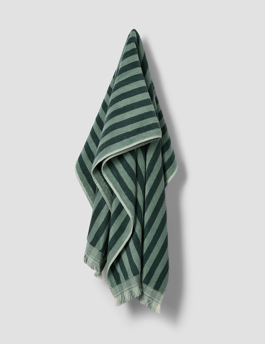 Piglet In Bed Pure Cotton Striped Towel - Bath Towel - Teal Mix - Available at M&S