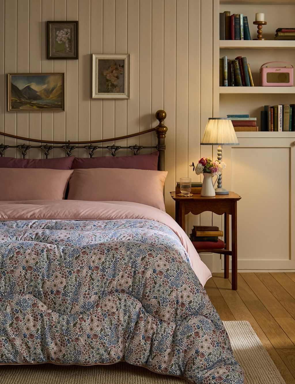 Nightlark Floral 10.5 Tog Coverless Duvet Set - Single (3 ft) - Pink Mix - Available at M&S