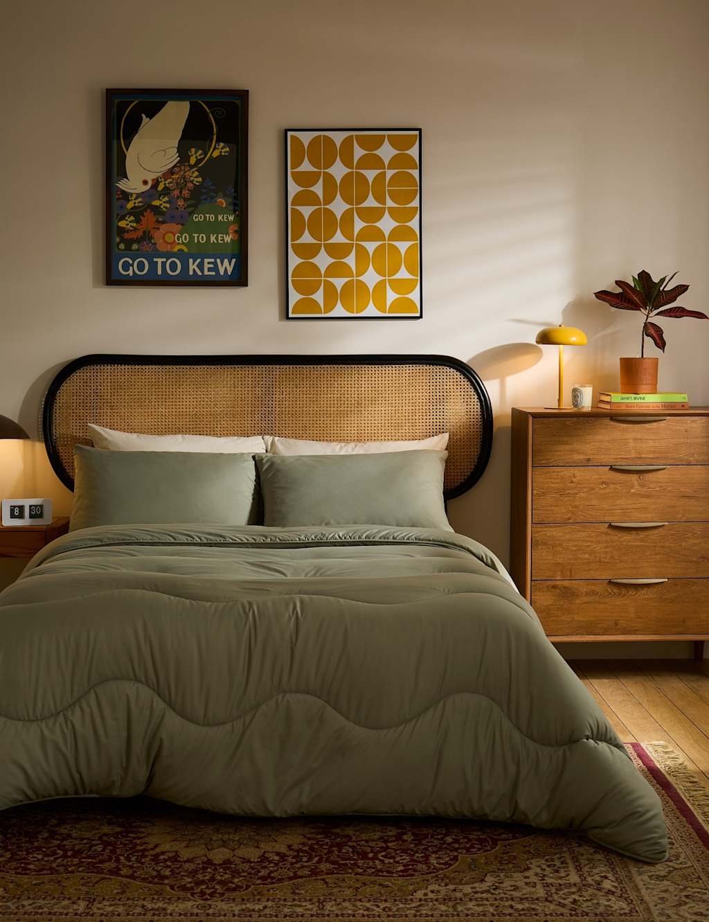 Nightlark 10.5 Tog Coverless Duvet & Pillowcase - Single (3 ft) - Olive - Available at M&S