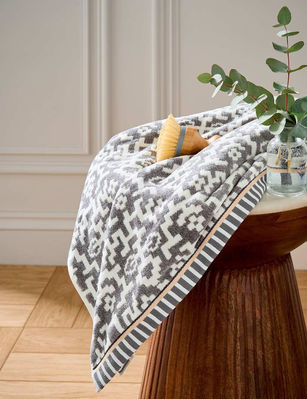 Bedeck Of Belfast Pure Cotton Alba/Maira Towel - Bath Sheet - Light Pink Mix - Available at M&S
