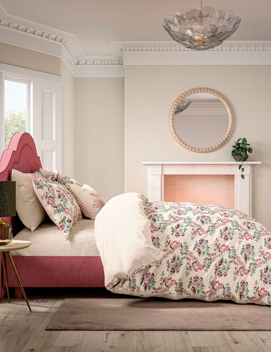 V&A Pure Cotton French Garden Bedding Set - Super King Size (6 ft) - Multi - Available at M&S