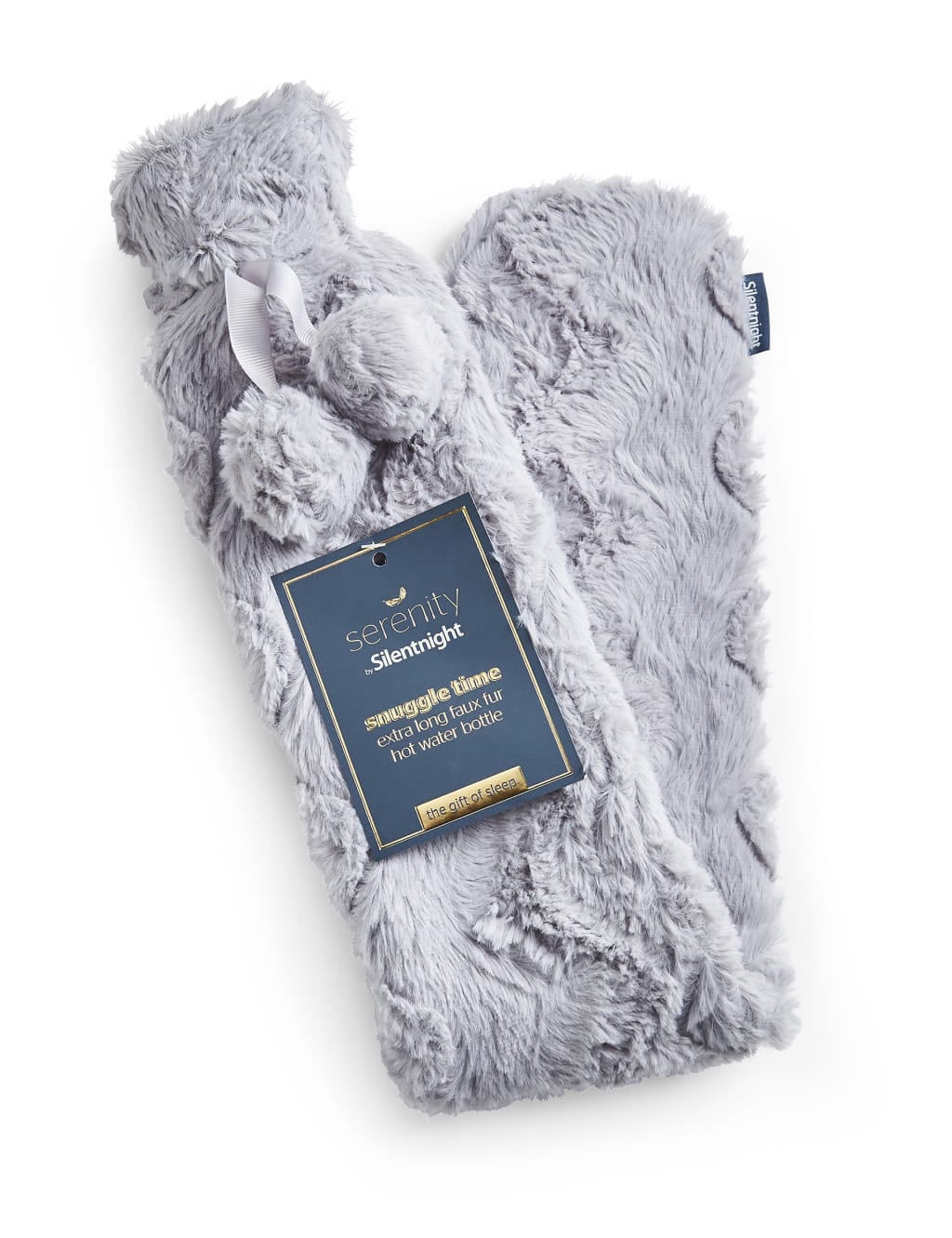 Silentnight Serenity Extra Long Hot Water Bottle Grey
