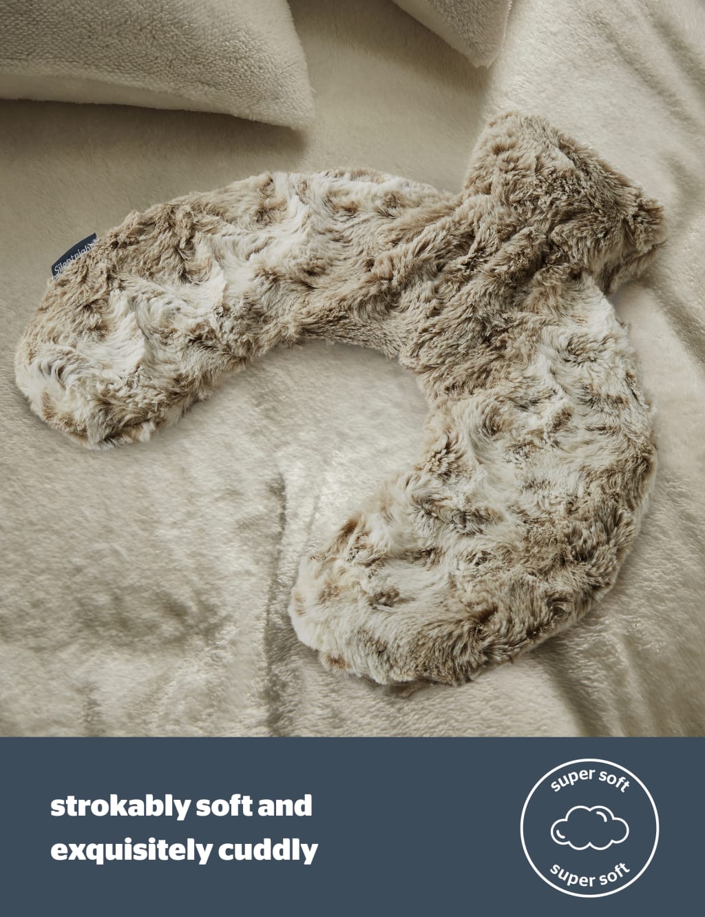 Silentnight Faux Fur Hot Water Bottle Cream
