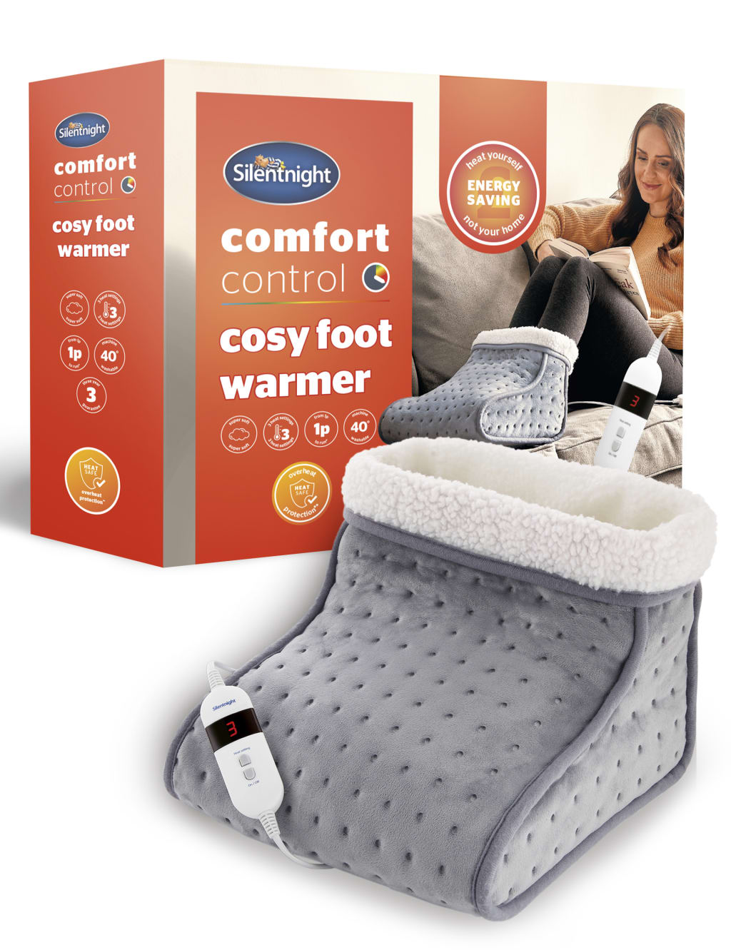 Silentnight Cosy Foot Warmer Grey