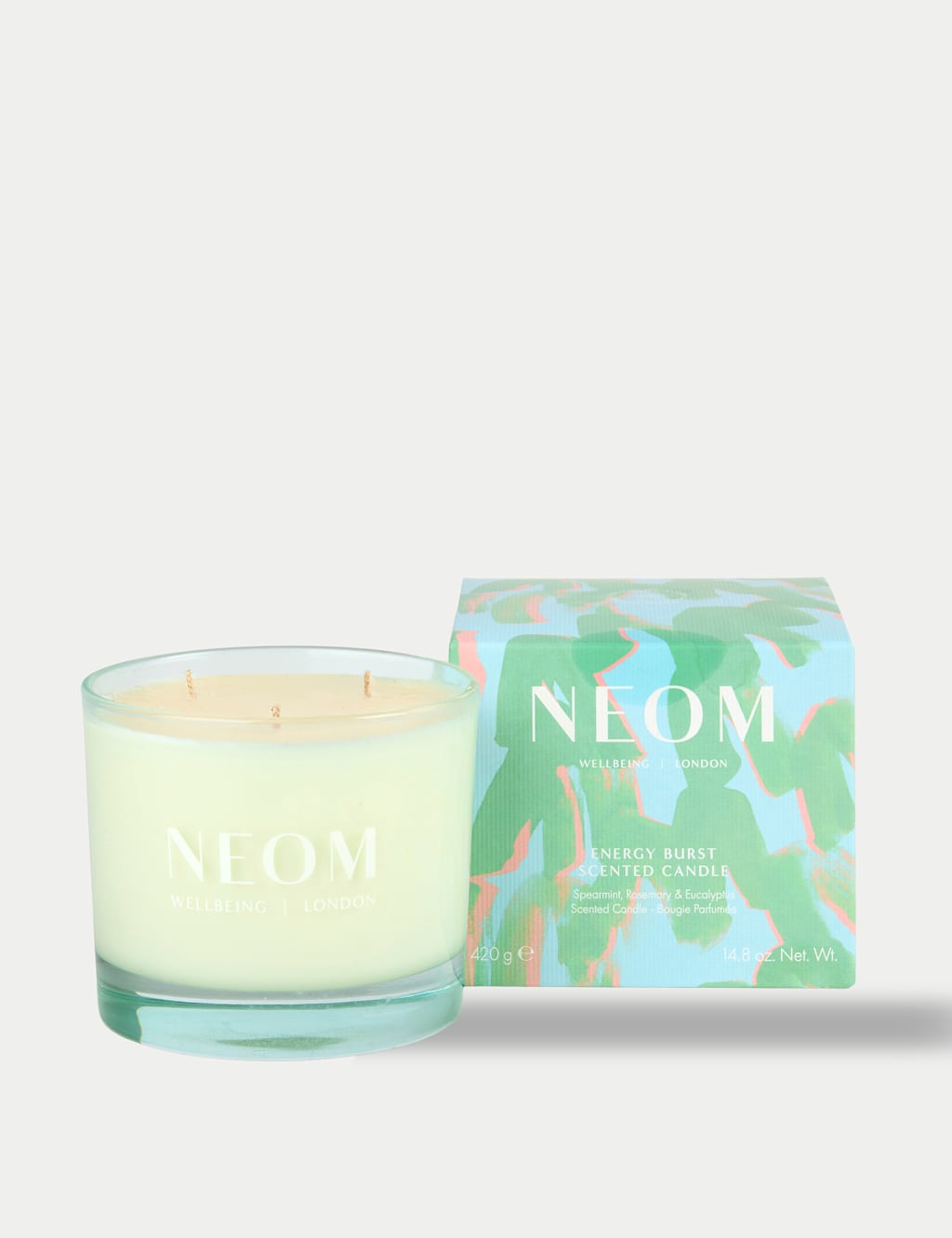 NEOM Wellbeing Energy Burst 3 Wick Candle 420g