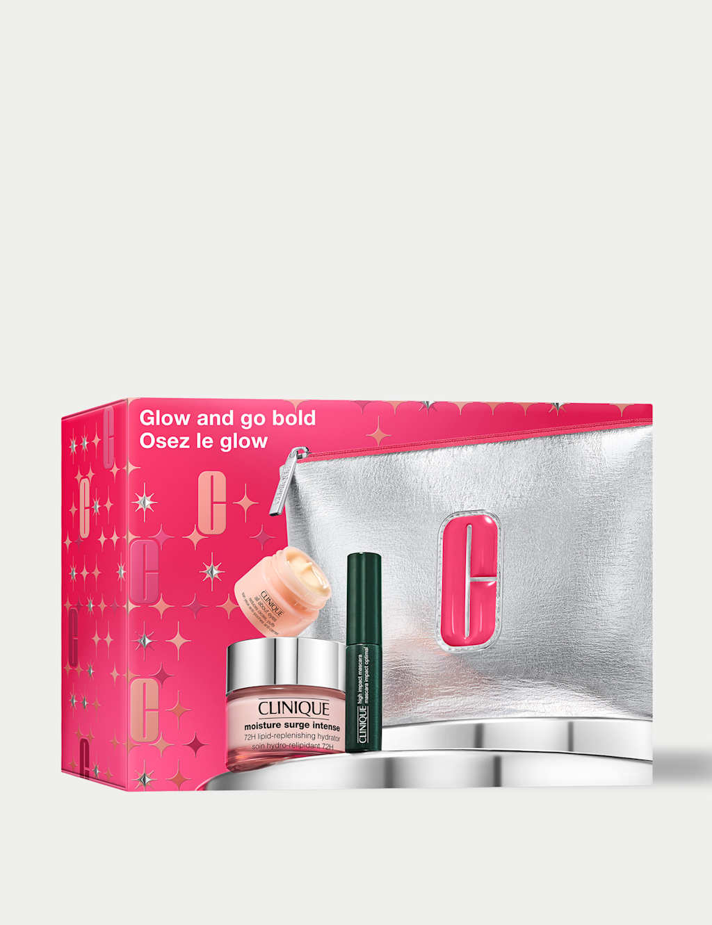 Clinique Glow and Go Bold: Skincare + Makeup Gift Set