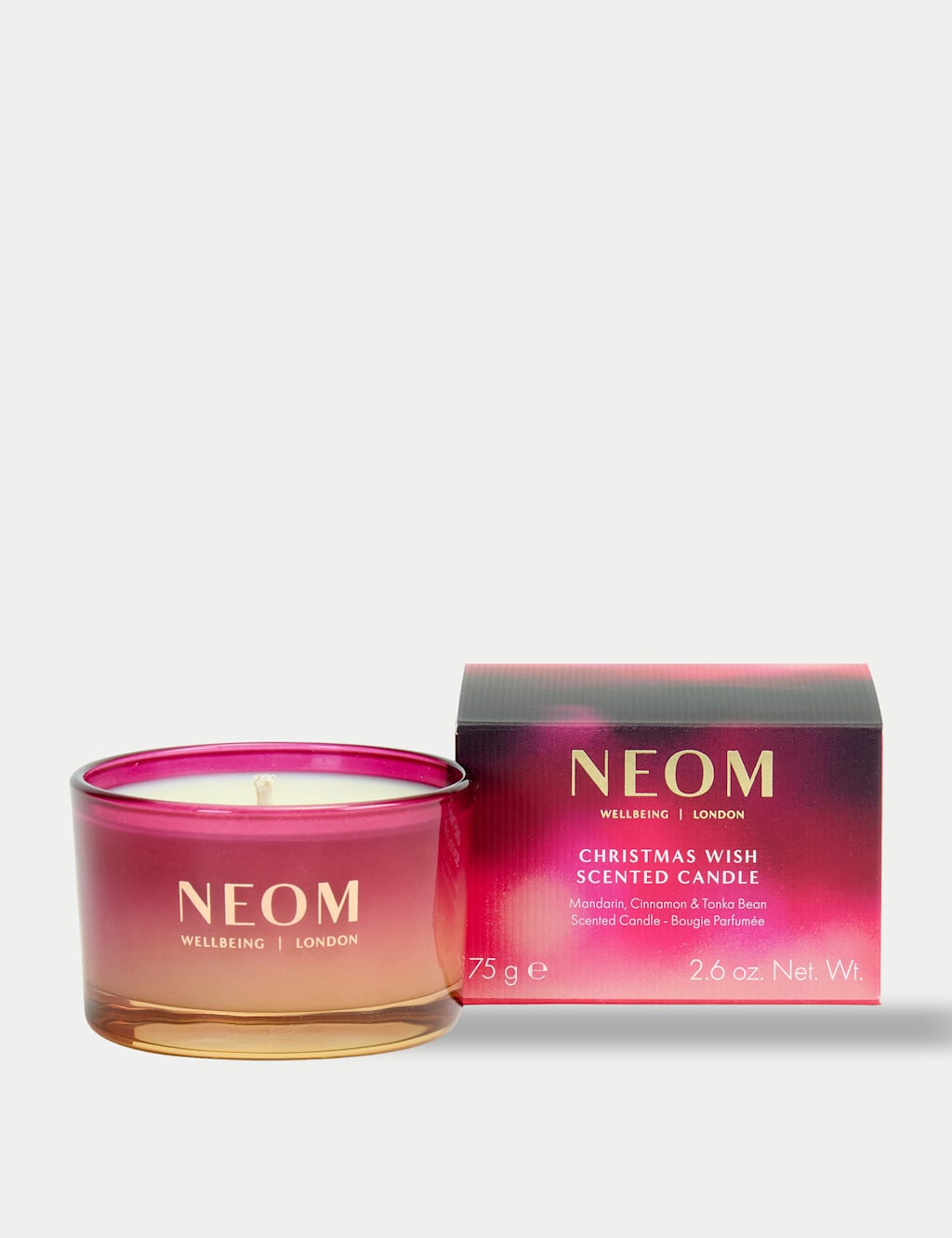 NEOM Wellbeing Christmas Wish Travel Candle 75g