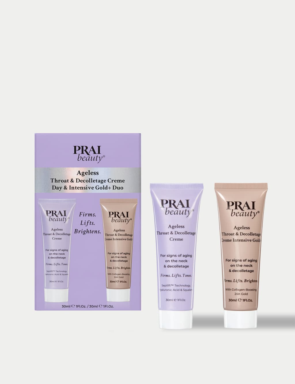 PRAI Ageless Golden Glow Neck and Decolletage Duo