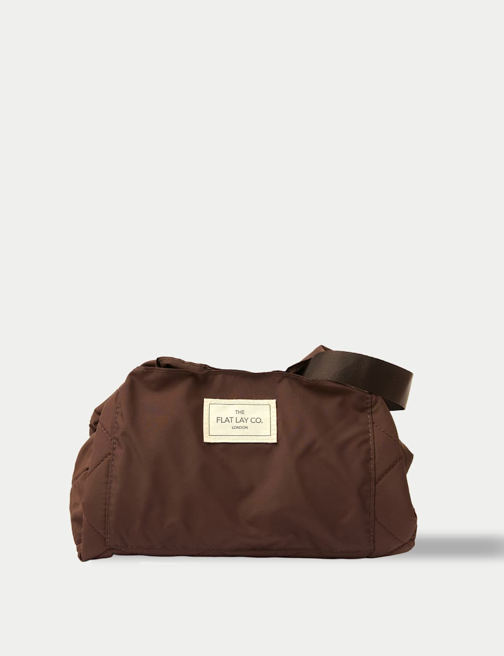 The Flat Lay Co. Drawstring Flat Lay Makeup Bag - Espresso