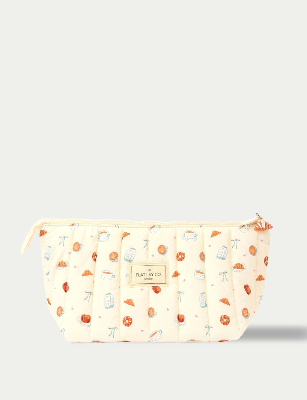 Flat Lay Co Marshmallow Essential Makeup Pouch - Patisserie Brown Mix