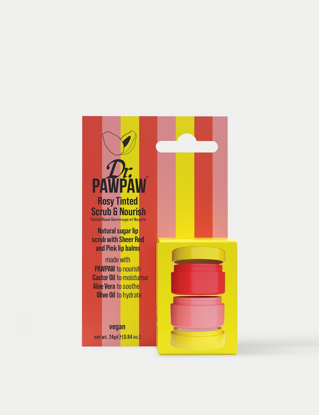 Dr Paw Paw Women's Rosy Tinted Scrub & Nourish Stacker 16g - Pink - Available at M&S