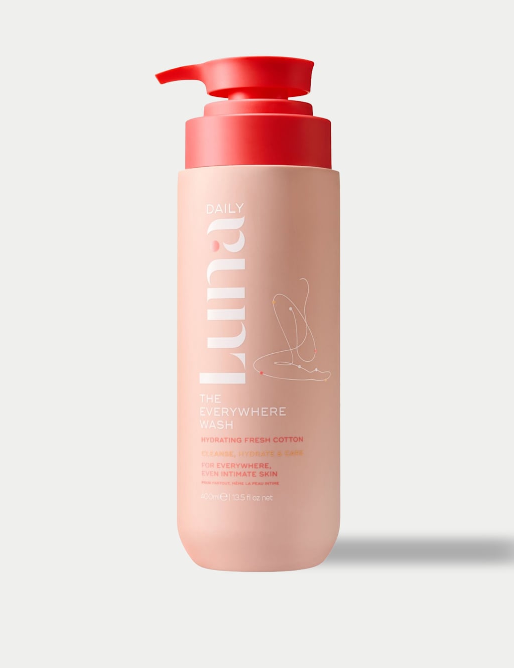 Luna Daily Women's The Hydrating Everywhere Wash - pH + Microbiome-Balancing 400ml - Available at M&S