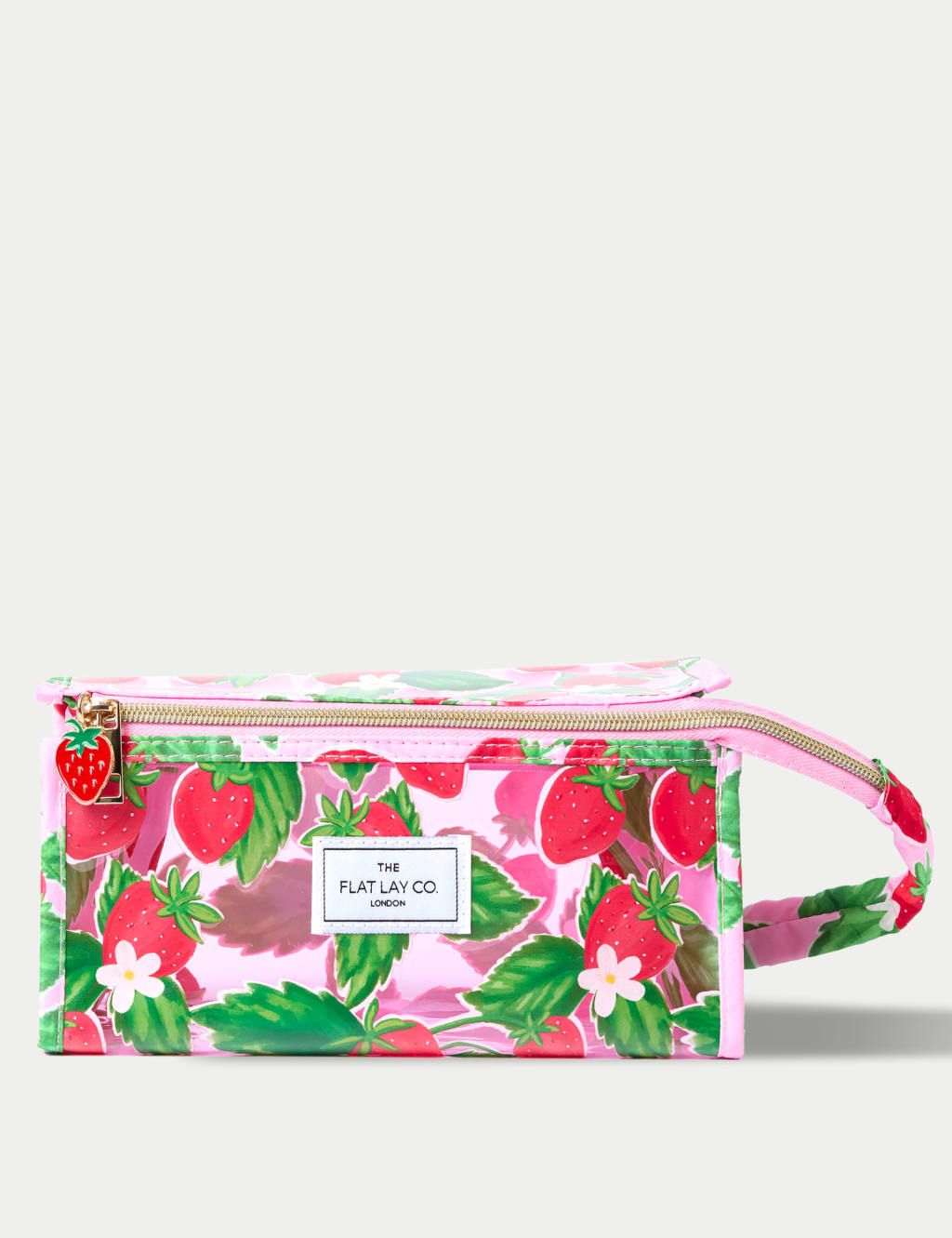 Jelly Flat Box Makeup Bag in Summer Strawberries